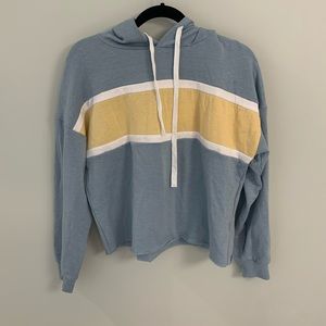 Blue and Yellow cropped Sweatshirt